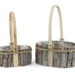 CONJ.2 CESTAS MADEIRA C/ASA