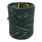 RAFIA ROLO 1.5CMX200MTS MULTICOLOR VERDE/OURO