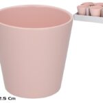 VASO CERAMICA COR:ROSA