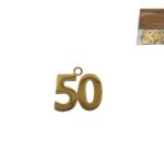 APLICAÇAO 50 ANOS EMB C/6UNID COR:OURO