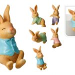 FIGURA RESINA COELHO SUPORTE P/VASO