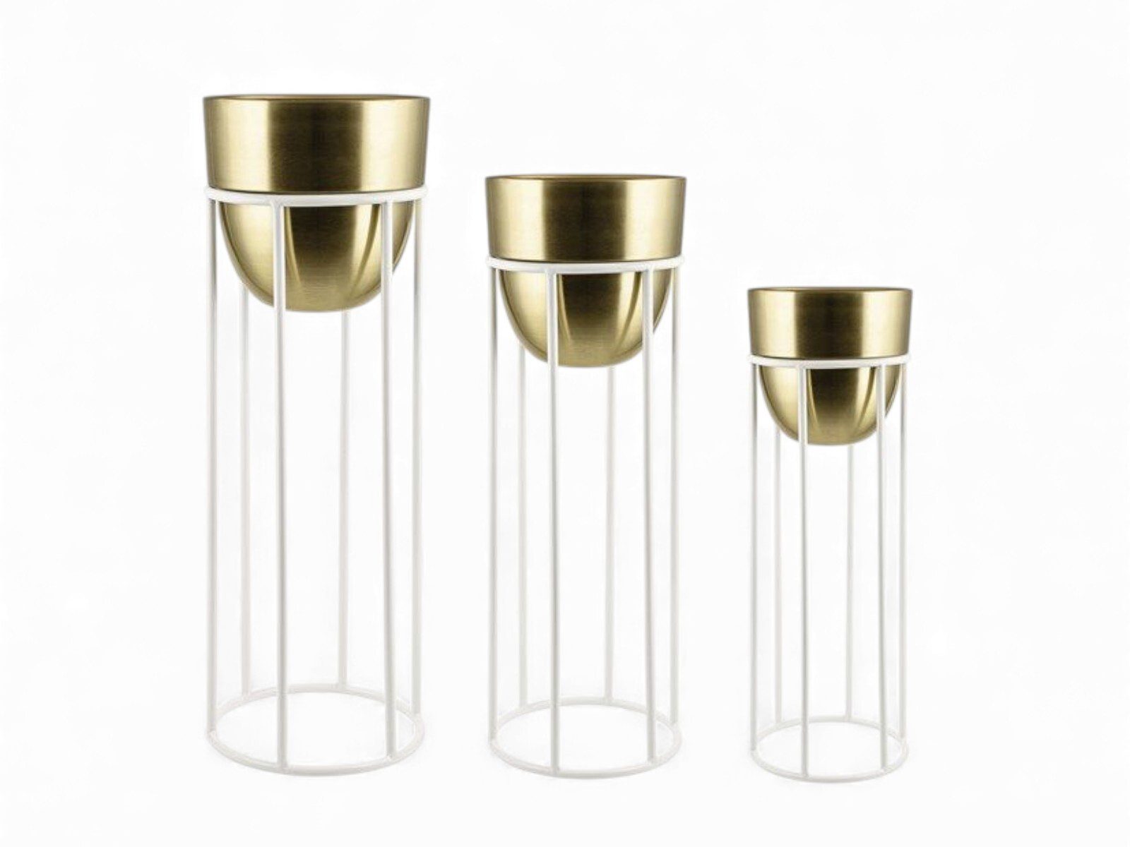 ex-01-set-45309 CONJ.3 VASOS C/SUPORTE METAL COR:BRANCO/OURO - Image 1