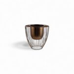 VASO C/SUPORTE METAL COR:BRONZE