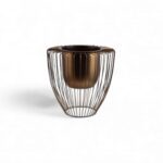 VASO C/SUPORTE METAL COR:BRONZE