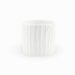 VASO RIGATO CERAMICA ORQUIDEA COR:BRANCO