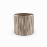 VASO RIGATO CERAMICA ORQUIDEA COR:TAUPE