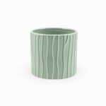 VASO RIGATO CERAMICA ORQUIDEA COR:VERDE