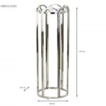 MESA AUXILIAR COLUNA METAL+VIDRO