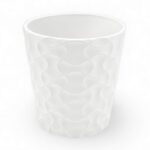 VASO CERAMICA ORQUIDEA COR:BRANCO