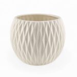 CACHEPOT BOLA CERAMICA P/VASOS 12CM DIA. COR:BEJE