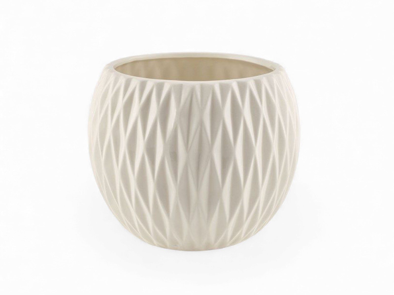 rc-13-av-41385 CACHEPOT BOLA CERAMICA P/VASOS 12CM DIA. COR:BEJE - Image 1