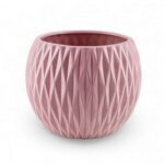 CACHEPOT BOLA CERAMICA P/VASOS 12CM DIA. COR:ROSA