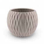 CACHEPOT BOLA CERAMICA P/VASOS 12CM DIA. COR:TAUPE