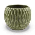 CACHEPOT BOLA CERAMICA P/VASOS 12CM DIA. COR:VERDE
