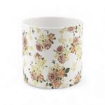 VASO CERAMICA ROSAS VINTAGE COR:BRANCO