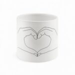 VASO CERAMICA LOVE COR:BRANCO