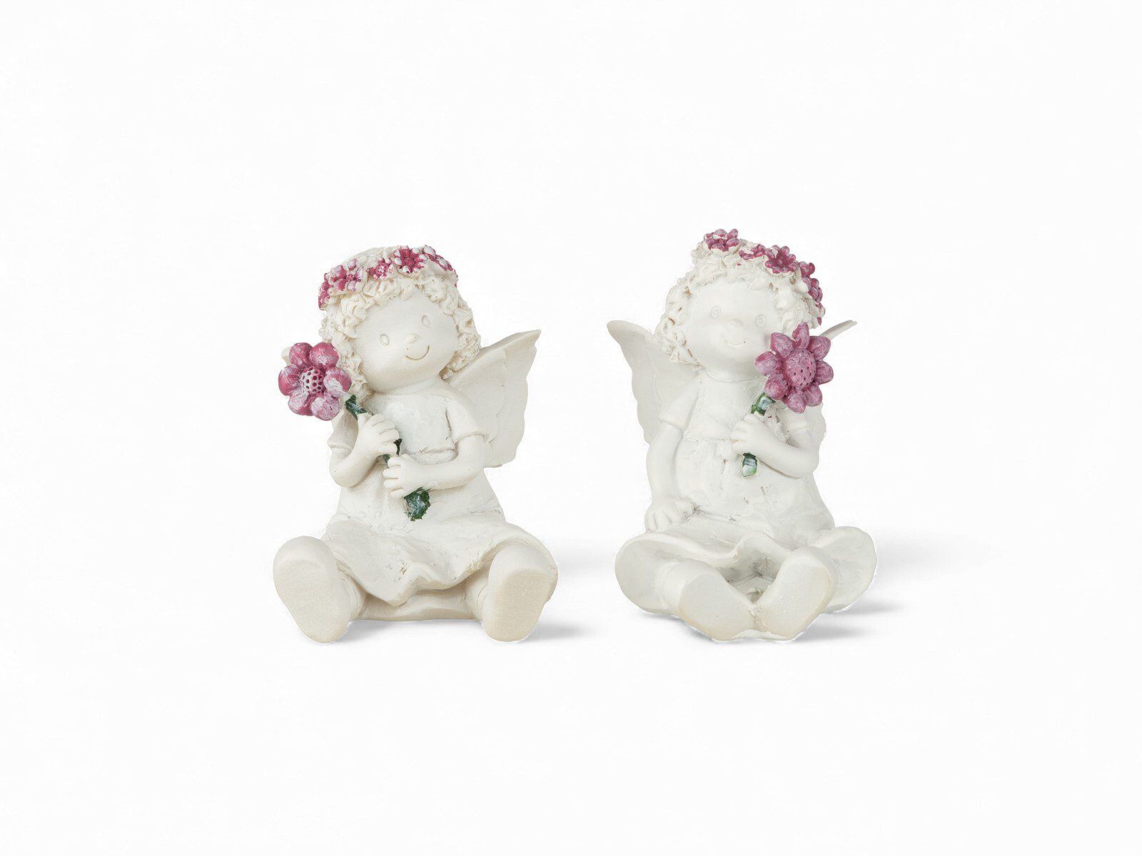 55670 ANJO SENTADO RESINA C/FLOR - Image 1