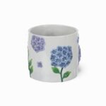 VASO CERAMICA C/RELEVO HORTENSIA