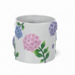 VASO CERAMICA C/RELEVO HORTENSIA