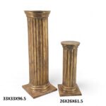 CONJ.2 COLUNAS RED. METAL COR:OURO