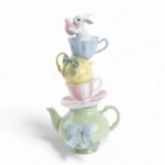 CHAVENA+BULE C/COELHO RESINA