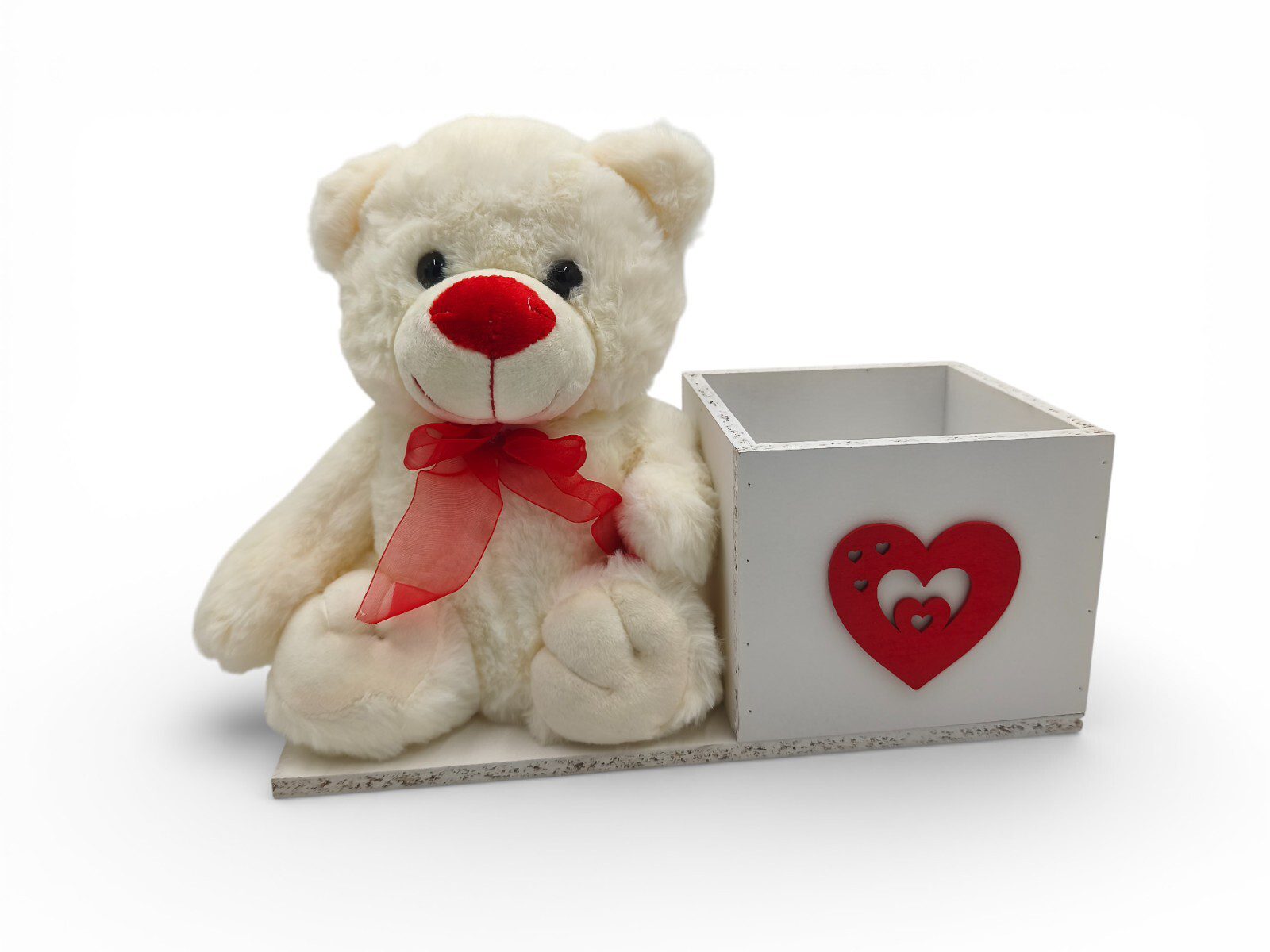 NA-280 SUPORTE C/VASO 12X12 MADEIRA+URSO SORTIDOS - Image 1