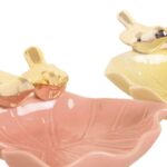 BANDEJA PORCELANA FOLHA+PASSAROS COR:SORTIDAS