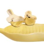 BANDEJA PORCELANA FOLHA+PASSAROS COR:SORTIDAS