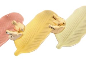 BANDEJA PORCELANA FOLHA+PASSAROS COR:SORTIDAS