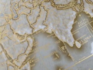 GLOBO TERRESTRE PVC+MADEIRA