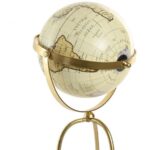 GLOBO TERRESTRE PVC+FERRO DOURADO