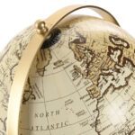 GLOBO TERRESTRE PVC+FERRO DOURADO