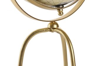 GLOBO TERRESTRE PVC+FERRO DOURADO