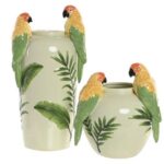 JARRA CERAMICA PAPAGAIO COR:VERDE