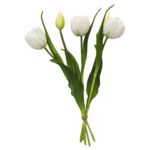 ARTIFICIAL- MOLHO C/5 TULIPA TOQUE-REAL COR:BRANCA