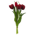 ARTIFICIAL- MOLHO C/5 TULIPA TOQUE-REAL COR:VERMELHO