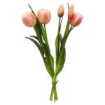 ARTIFICIAL- MOLHO C/5 TULIPA TOQUE-REAL COR:ROSA
