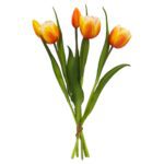 ARTIFICIAL- MOLHO C/5 TULIPA TOQUE-REAL COR:LARANJA