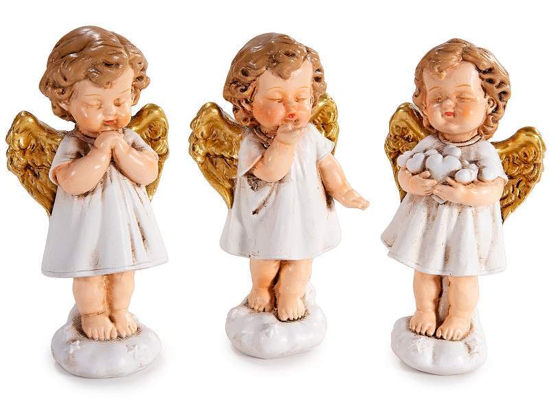 554019 FIGURA ANJO AMOROSO COR:BRANCO/OURO - Image 1