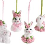 FIGURA CERAMICA COELHO ORNAMENTOS