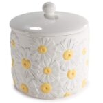 POTE C/TAMPO CERAMICA MARGARIDAS