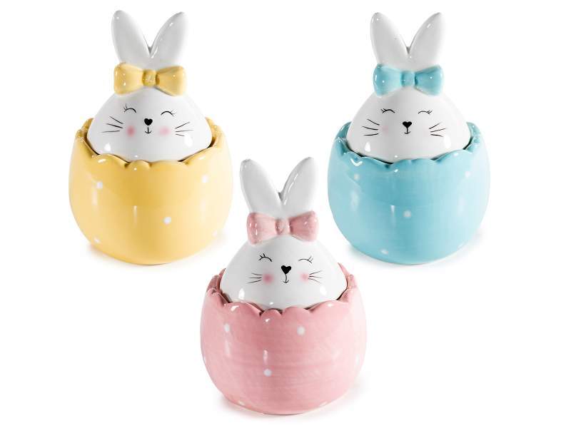 715292 POTE CERAMICA C/TAMPA COELHO SORTIDOS - Image 1