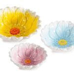 CONJ.3 TAÇAS FLOR CERAMICA 3 MEDIDAS