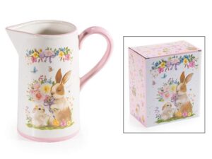 JARRO DE CERAMICA COELHO COR:ROSA