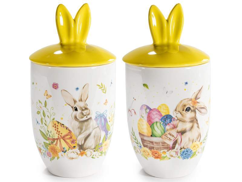 715341 CANECA C/TAMPA ORELHAS COR:AMARELO - Image 1