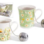 CANECA CERAMICA C/FILTRO DE CHA C/EMBALAGEM