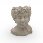 CERAMICA- BUSTO MENINA C/FURO COR:BEGE MATE