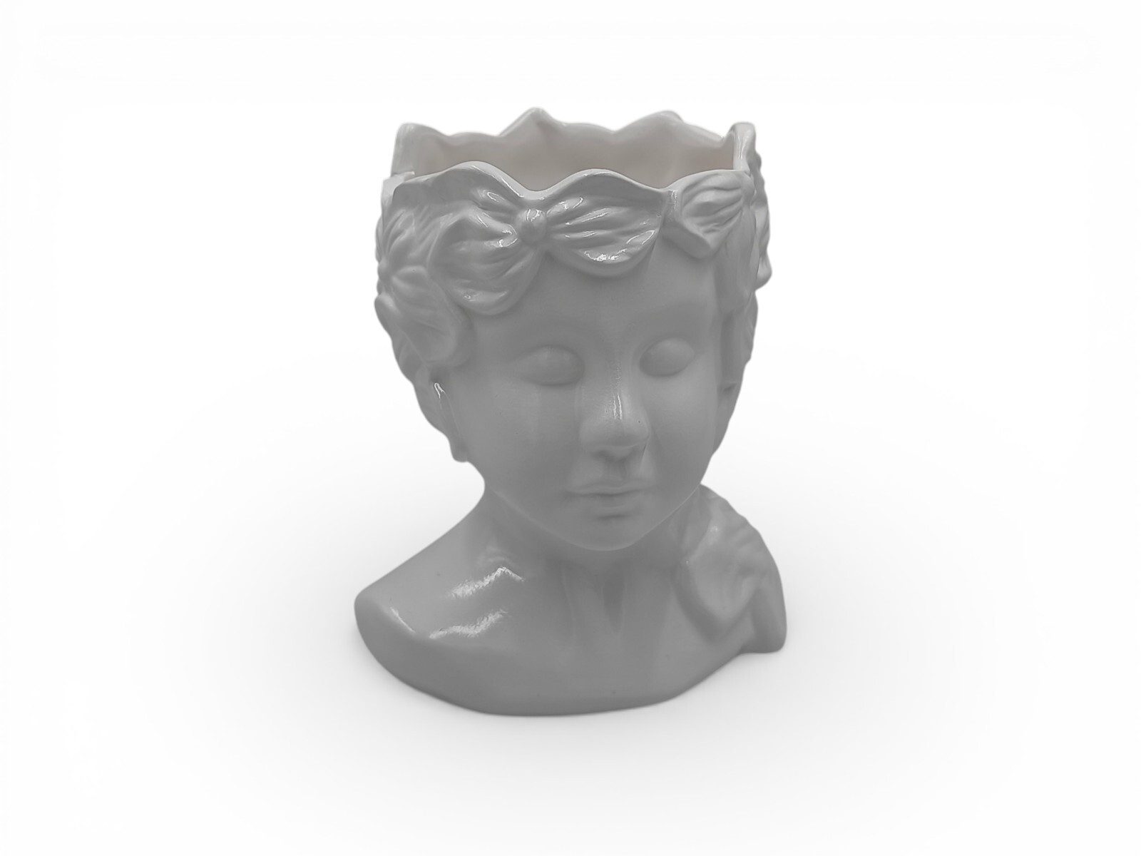 F61.000526.3. CERAMICA- BUSTO MENINA C/FURO COR:BRANCO - Image 1
