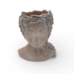 CERAMICA- BUSTO MENINA C/FURO COR:CASTANHO