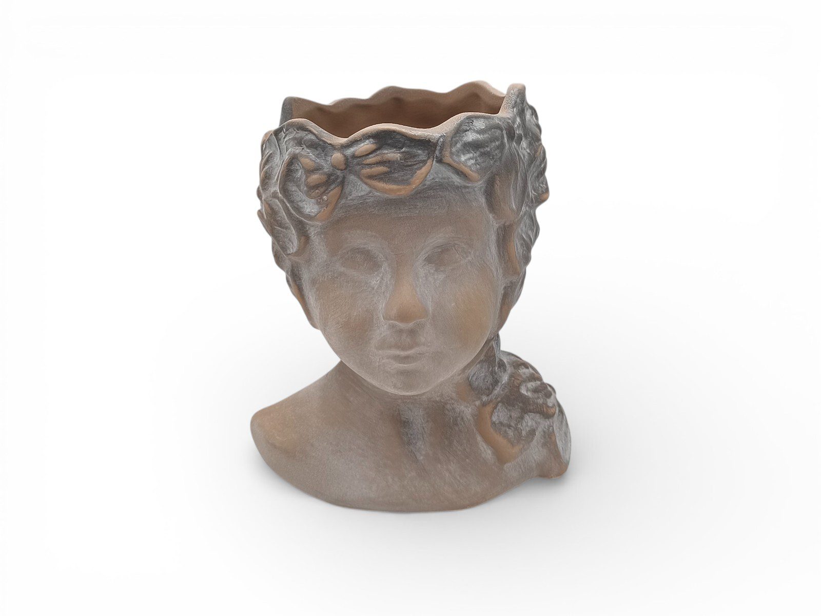 F61.000526.5 CERAMICA- BUSTO MENINA C/FURO COR:CASTANHO - Image 1